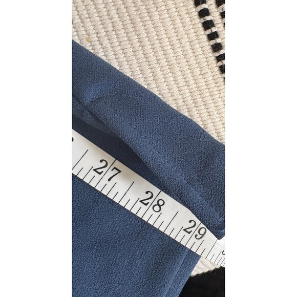 Dennis Basso PL 14 Petite Pants Luxe Crepe Pull On Bootcut Blue XL - Picture 9 of 9